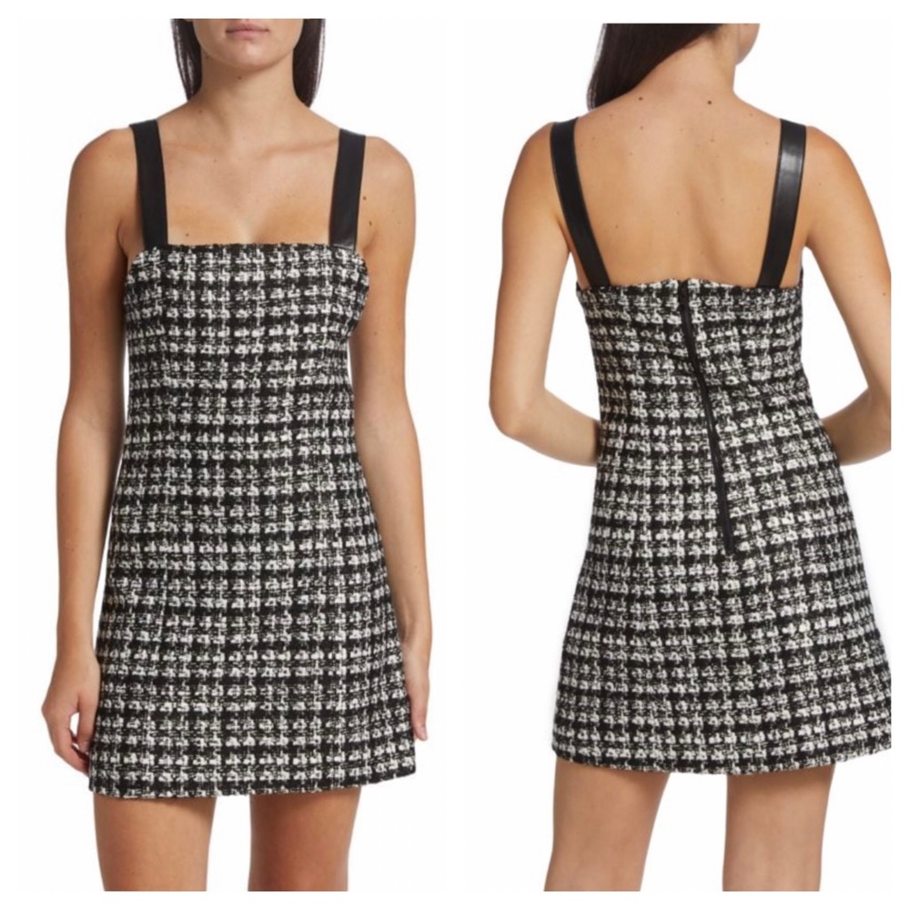 Alice + Olivia Bonita Tweed A Line Mini Dress size 8 - Picture 2 of 12